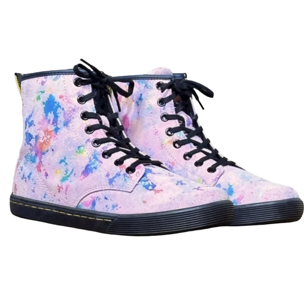 Dr. Martens Sheridan Confetti Suede High-Top Boot US 7 NEW